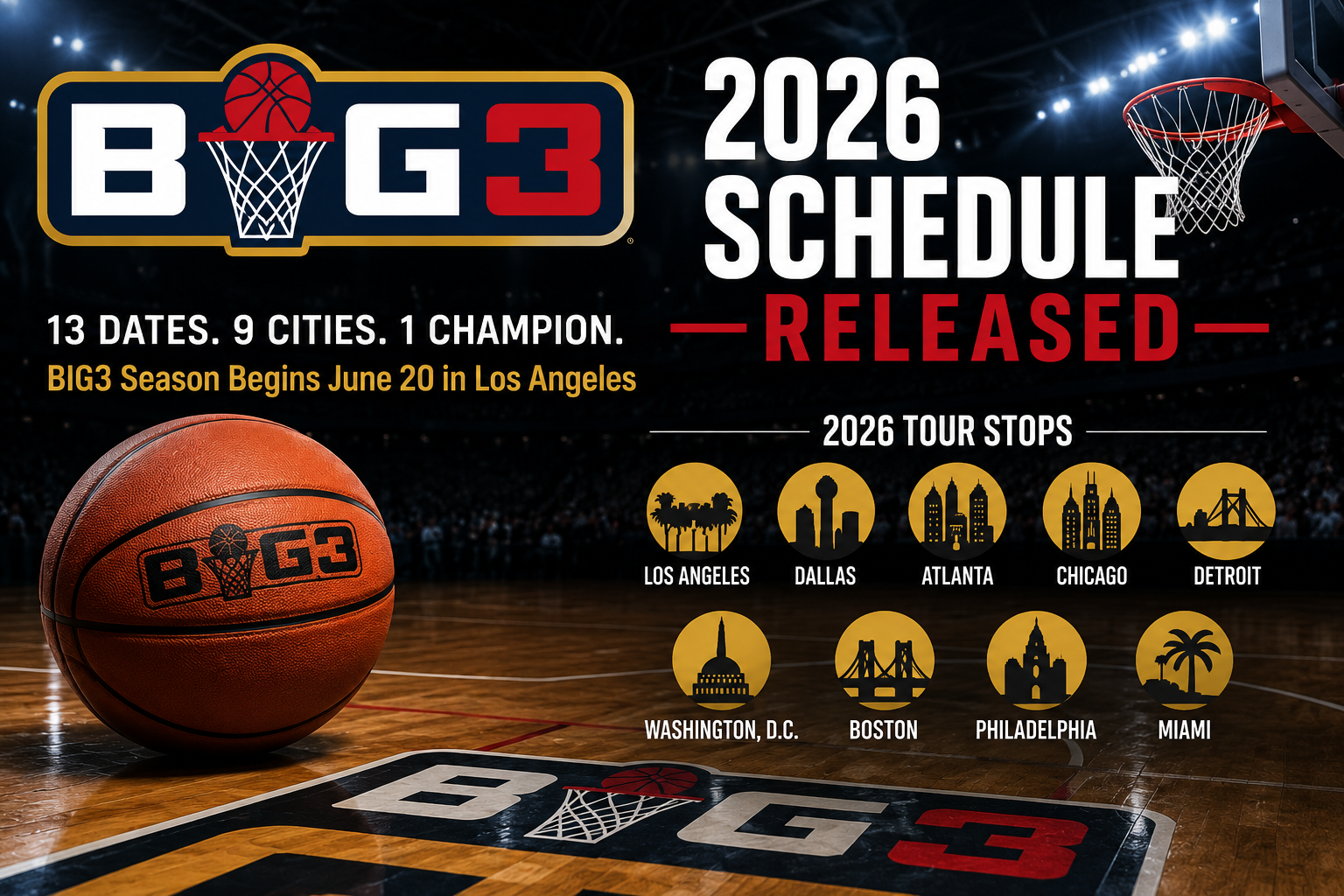 BIG3 Releases 2026 Schedule Ahead of Ninth Season